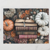 ミュート色の秋カボチャのスクラップブック紙 (正面/裏面)