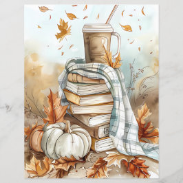 ミュート色の秋カボチャのスクラップブック紙