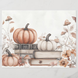 ミュート色の秋カボチャのスクラップブック紙