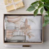 ミュート色の秋カボチャのスクラップブック紙 薄葉紙 (ギフト)