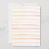 ミュート虹の水の色ピンクの仮想ベビーシャワー 招待状 (裏面)