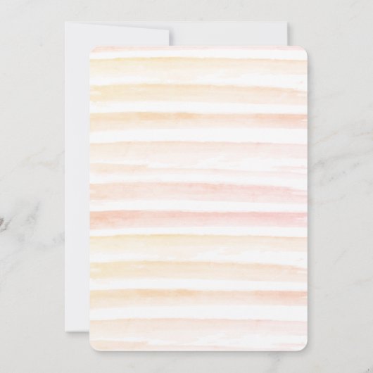 ミュート虹の水の色ピンクの仮想ベビーシャワー 招待状 (裏面)