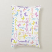 ミュート虹の蝶名前をカスタムするアメリア アクセントクッション (裏面(縦))