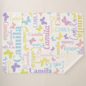 ミュート虹の蝶名前をカスタムするカミラ シェルパブランケット (正面(横))