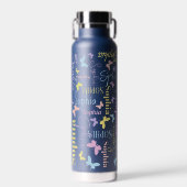 ミュート虹の蝶名前をカスタムするソフィア ウォーターボトル (正面)