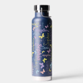 ミュート虹の蝶名前をカスタムするソフィア ウォーターボトル (左面)