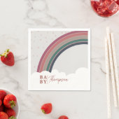 ミュート虹の赤ちゃんシャワー女の子 スタンダードカクテルナプキン (インサイチュ)