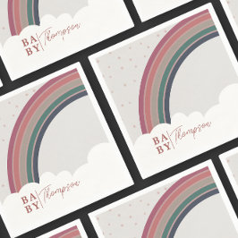 ミュート虹の赤ちゃんシャワー女の子 スタンダードカクテルナプキン