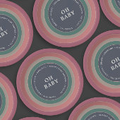 ミュート虹の赤ちゃんシャワー女の子 ペーパープレート