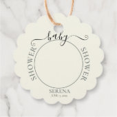 ミュート詰まったバニー赤ちゃんシャワー丸 フェイバータグ (裏面)