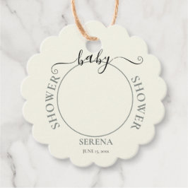 ミュート詰まったバニー赤ちゃんシャワー丸 フェイバータグ