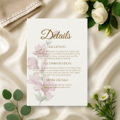 ミュート赤面マグノリア結婚の詳細カード エンクロージャーカード