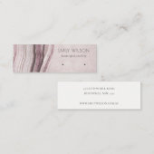 ミュート赤面薄紫ゲート自然イヤリングディスプレイ スキニー名刺 (正面/裏面)