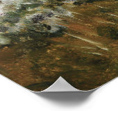 ミュート風景プリントアンティークビレッジウォーター色 ポスター (角)