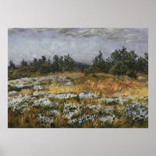 ミュート風景プリントアンティークビレッジウォーター色 ポスター (正面)