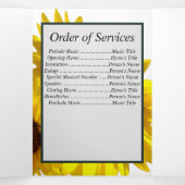 ミュート黄色ひまわり五回記念碑 三つ折り案内状 (内部中)