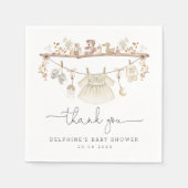 ミュートBohemian赤ちゃん服女の子ベビーシャワー スタンダードカクテルナプキン (正面)