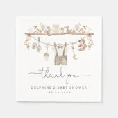 ミュートBohemian赤ちゃん服Boy赤ちゃんシャワー スタンダードカクテルナプキン (正面)