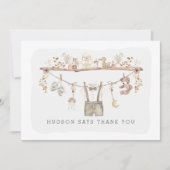 ミュートBoho男の赤ちゃん服小さな男の写真 サンキューカード (正面)