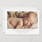 ミュートBoho男の赤ちゃん服小さな男の写真 サンキューカード (裏面)