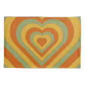 ミュートGroovyレトロ70層ハート 枕カバー (裏面-左)