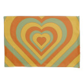 ミュートGroovyレトロ70層ハート 枕カバー (正面左)