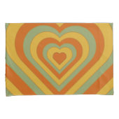 ミュートGroovyレトロ70層ハート 枕カバー (正面右)