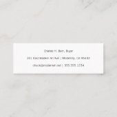 ミューミニマルジアムセンター前後2事業  スキニー名刺 (裏面)