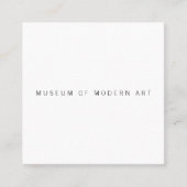 ミューミニマルジアムセンター前後2事業  スクエア名刺 (正面)