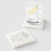 ミュールスコットランドのデュアート城島 ストーンコースター (横)