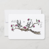 ミュールワインヴィンテージ鳥結婚式招待状 招待状 (裏面)