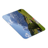 ミューレン、スイス。スイスアルプスの夏の日 マグネット (右側)