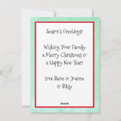 ミュー・イ・クリスマス |写真パーソナライズされたの休日 シーズンカード (裏面)