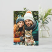 ミュー・イ・クリスマス |写真パーソナライズされたの休日 シーズンカード (スタンド正面)