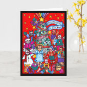 ミュー・カードへのミュー・クリスマス カード (黄色い花)