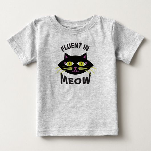 ミュー・トドラーのティーに堪能 ベビーTシャツ (正面)