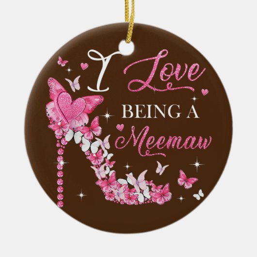 ミュー・ヒール・ハイヒール・チョウの母 セラミックオーナメント (正面)