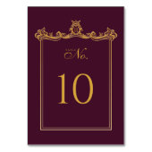 ミュ王室のー中世ファンタジープ華美ラム結婚ズ テーブルナンバー (裏面)