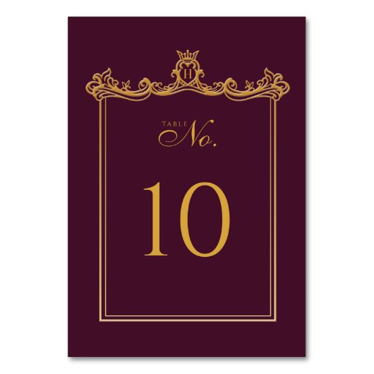 ミュ王室のー中世ファンタジープ華美ラム結婚ズ テーブルナンバー (裏面)