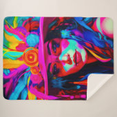 ミュ鮮やかー シェルパブランケット (正面(横))