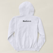 ミユニセックスビダロカネームフード付きスウェットシャツ パーカ (デザイン裏面)