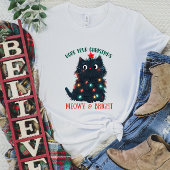 ミョイと明るいクリスマス猫Tシャツ Tシャツ
