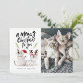 ミョイクリスマスかわいい猫の写真 シーズンカード (スタンド正面)