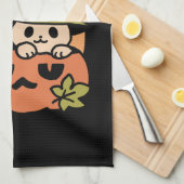 ミョーウィーン – フェスティバルハロウィーンキャットデザイン キッチンタオル (四つ折り)