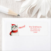 ミョーキャットキュートクリスマス差出人住所 ラベル (インサイチュ)