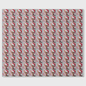 ミョークリスマスデボンレックス猫、クリスマスサンタ猫 ラッピングペーパー (フラット)