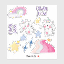 ミョージカルパステルカテコーンステッカーパック