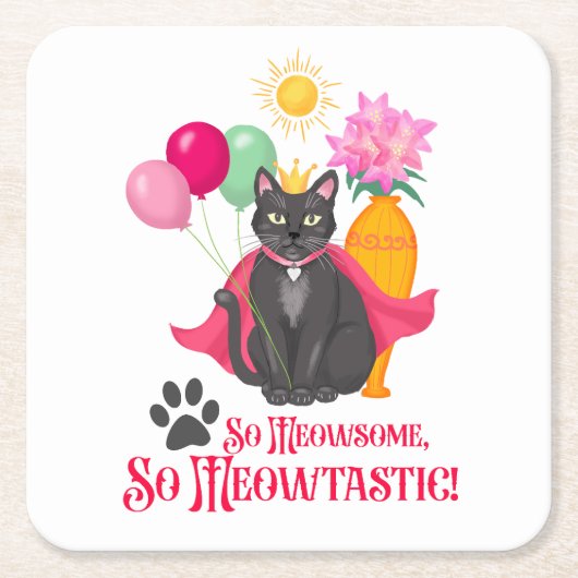 ミョーソームだからミョータスティック！ スクエアペーパーコースター (正面)