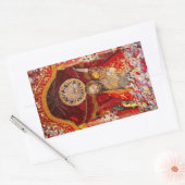 「ミラガスに行くサント・クリストの街」 長方形シール (封筒)