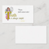 ミラクパーソナライズされたルミームエンジェル恵みカード 名刺 (正面/裏面)